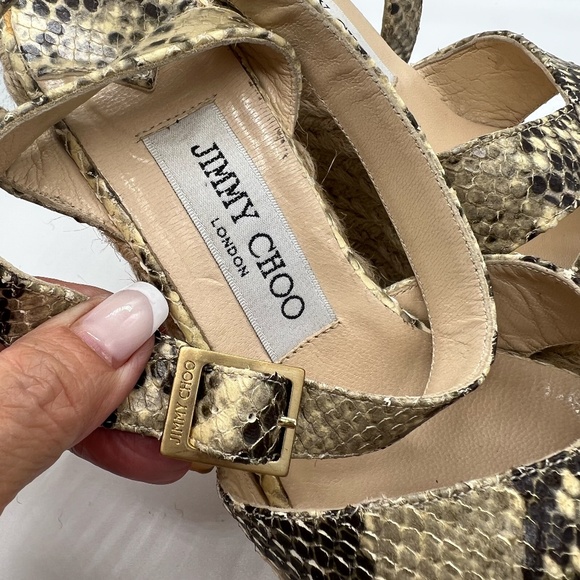 Jimmy Choo Python Wedge Shoes - Picture 6 of 10